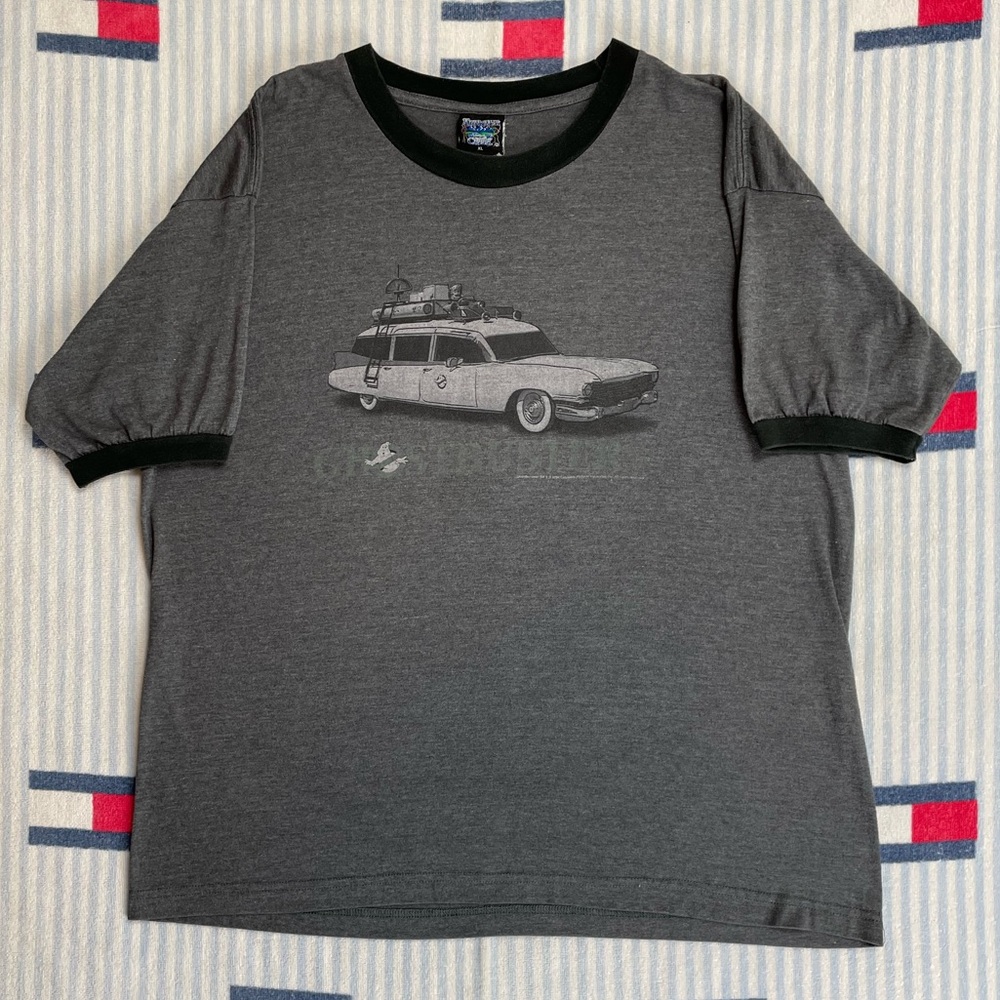 Vintage 2004 Ghostbusters ringer short sleeve tee shirt